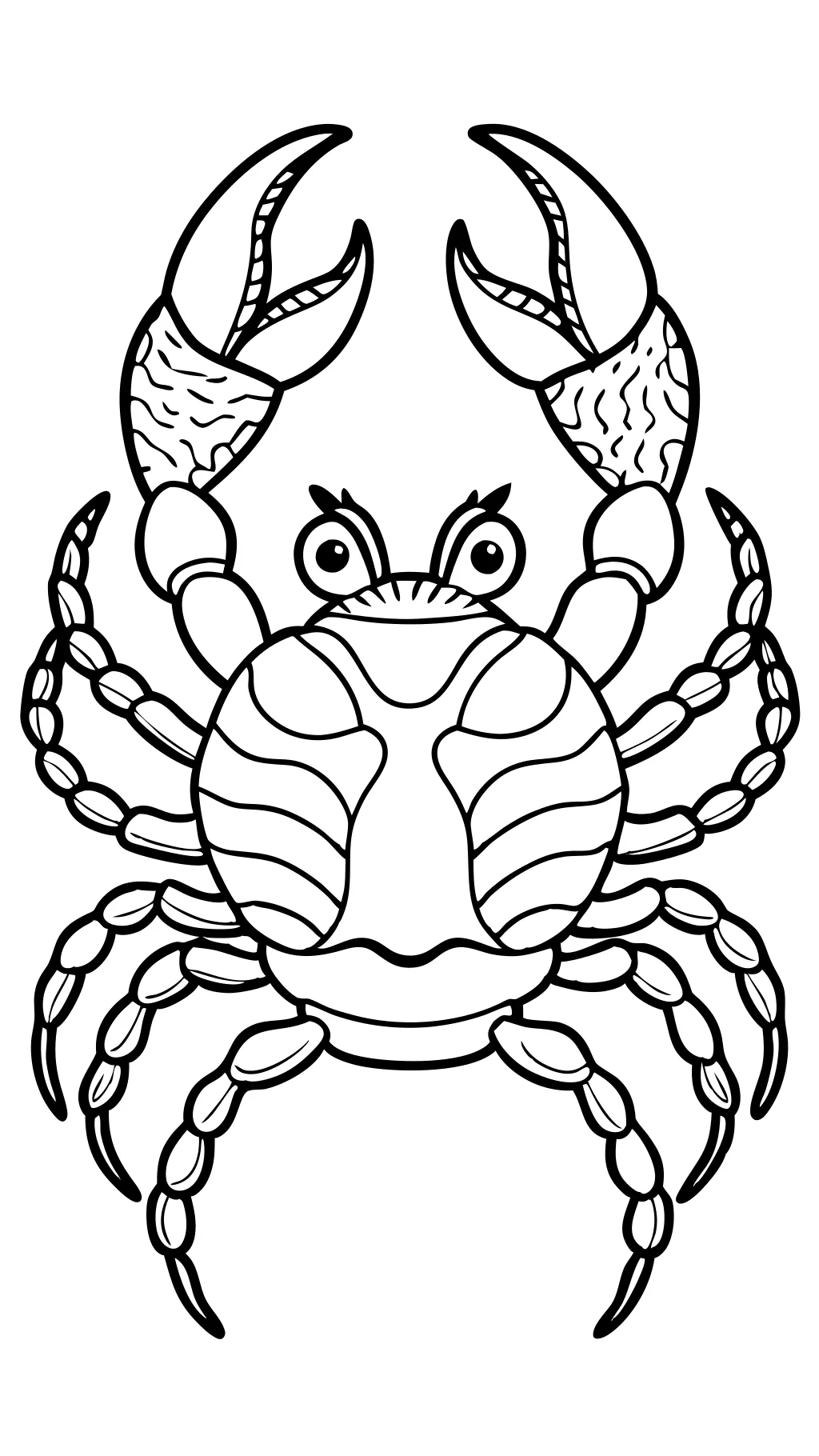 crab printable coloring page